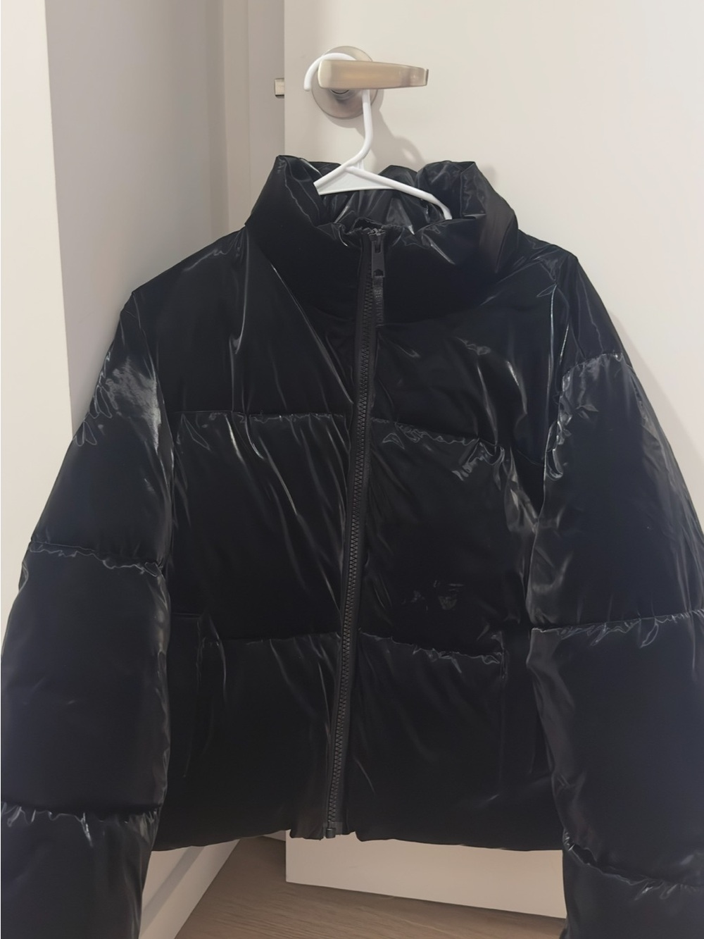 Garage Shiny Black Puff Jacket - Picture 5 of 5
